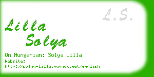 lilla solya business card